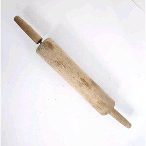 Vintage Rolling Pin Solid Wood Rustic Farmhouse Kitchen Decor Cottagecore 16.75"